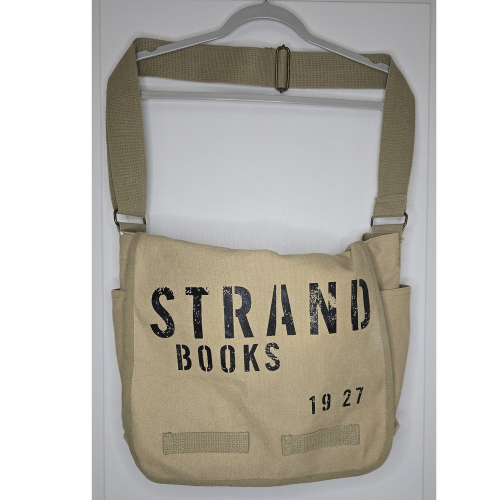 Strand Books Rothco Khaki Canvas Messenger Bag Crossbody Field Bag 1927 Graphic